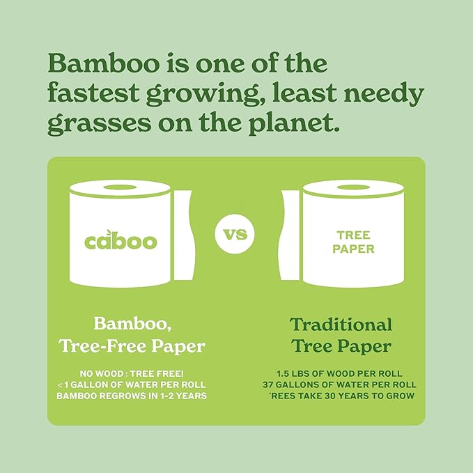 Caboo Tree Free Flushable Wipes, Certified Flushable, Septic Safe, Biodegradable, Chemical Free, Unscented Wipes for Adults made with Renewable Bamboo Based Viscose (Pack of 3, Total of 180)