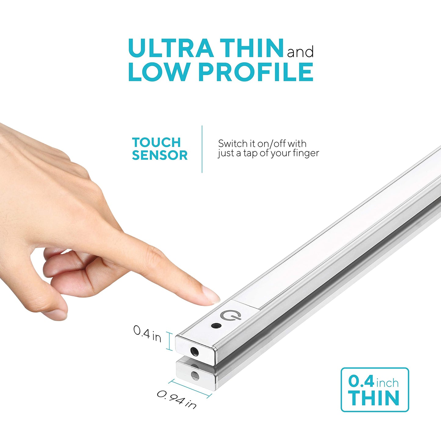 phonar Under Cabinet LED Lighting 48 Inch Cold White Counter Light SL-1601-48-4000