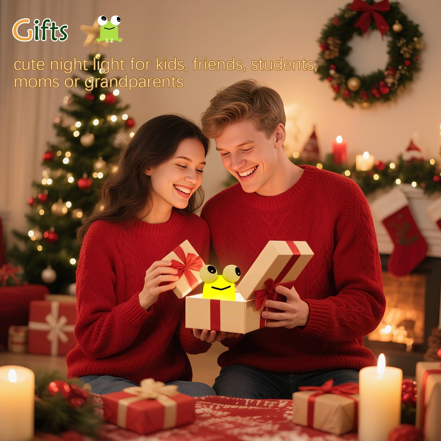 Yr Yrhh-Pet Frog Cute Night Light Big Eyes Frog Gifts Kids Lamp Squishy Rechargeable Dimmable Bedside Nightlight Silicone Led Funny Light Up Animal Boy Girls Baby Nursery College Dorm D?Or