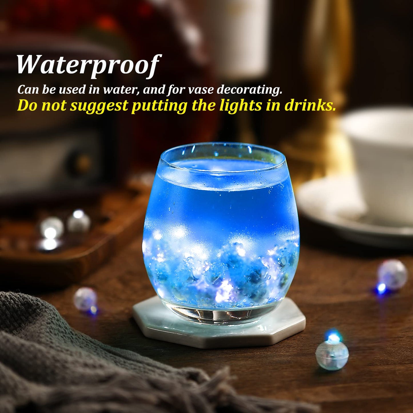 ZGWJ 200PCs Balloon Lights, Mini LED Lights, Plastic, Glow Steadily Blue, Model A01-Mini