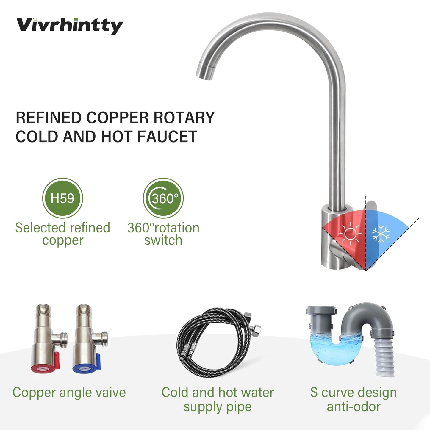 Vivrhintty Free Standing Kitchen Utility Sink with Workbench & Accessory Set, Stainless Steel Sink for Commercial, Outdoor,Garage, Laundry Room Use (29.52"D x 15.74"W x 29.52"H)