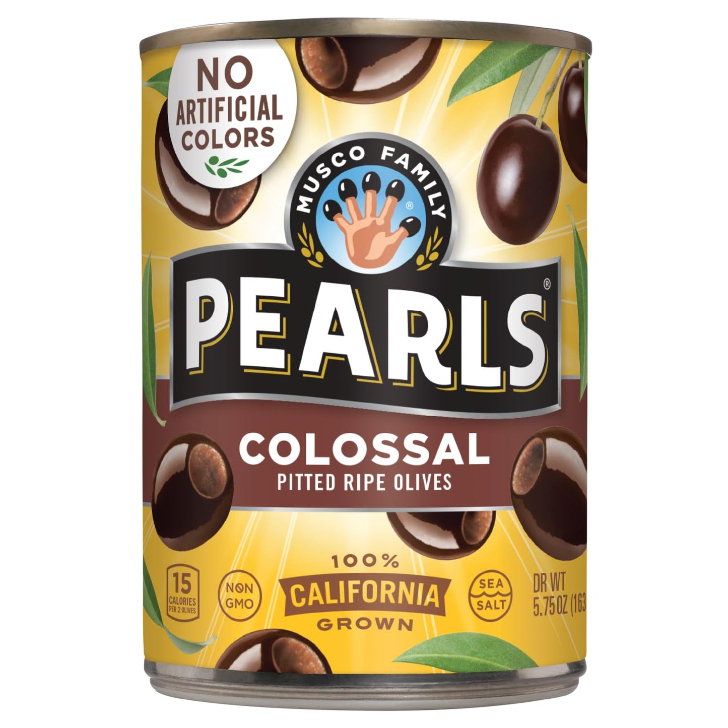 Pearls Colossal Ripe Pitted Olives Pack of 12 5.75 oz Cans