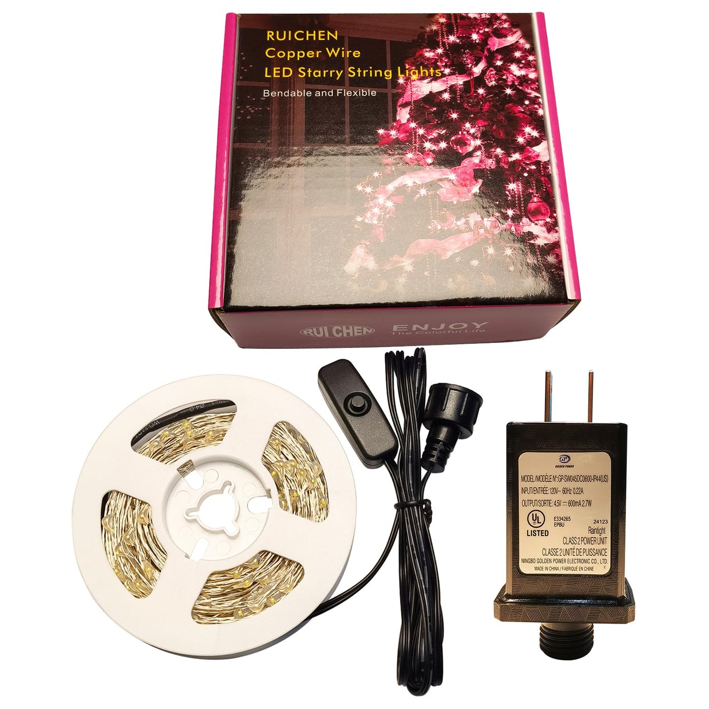 Ruichen Plug In Fairy Lights With Switch Waterproof 33 Ft 100 Led Silver Wire Starry String Firefly Lights For Christmas MotherS Day Thanksgiving Parties Ceiling Vases Craft Red
