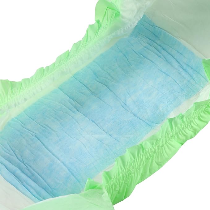 CutiePlusU Disposable Adult Diaper Heavy Absorption Dry Surface Adult Diapers All Night- Green 10 Pieces (Medium 28"-38")