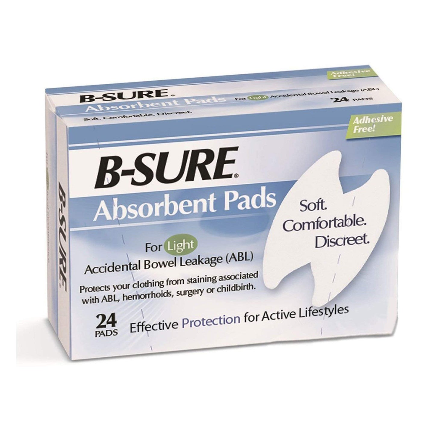 B-Sure Unisex Incontinence Liner Butterfly Shape 14-7031-224, Light, 288 Ct