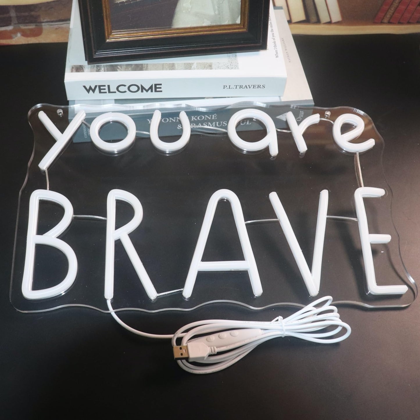 You Are Brave Neon Sign Decorative Neon Lights For KidS Room Play Room Wall Decor Neon Light Sign Christmas Birthday KidS Gift Thanksgiving Gift(Warm White)