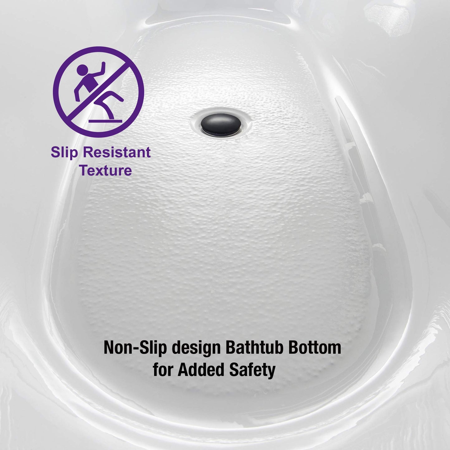 WOODBRIDGE 59" Acrylic Freestanding Bathtub Contemporary Soaking Tub, Black Acrylic(Matte Black Drain/Overflow),BTA1816-MB