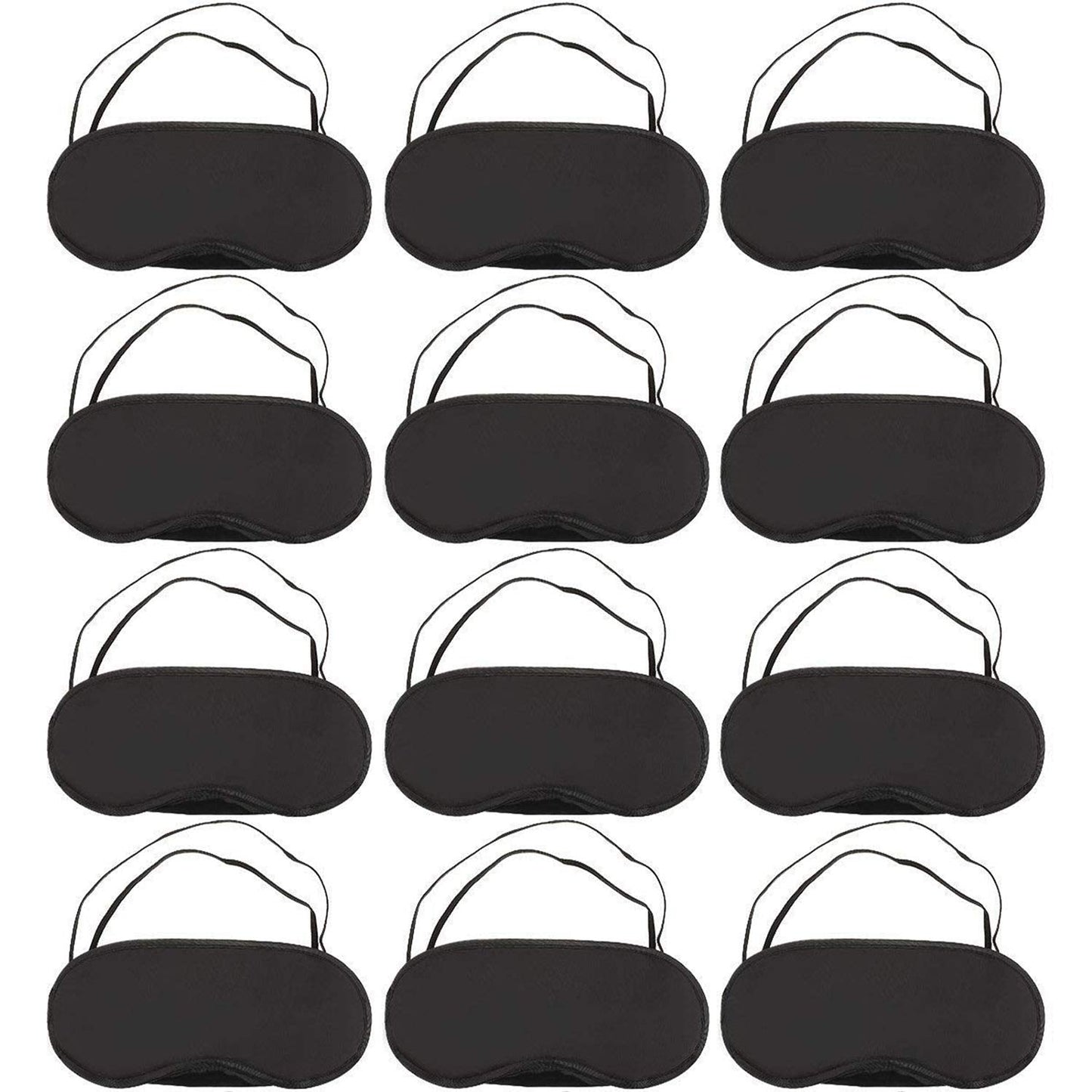 30 Pcs Eye Mask Sleep Blindfold with Nose Pad and Elastic Strap for Travel Sleep, Game Sleeping, Black