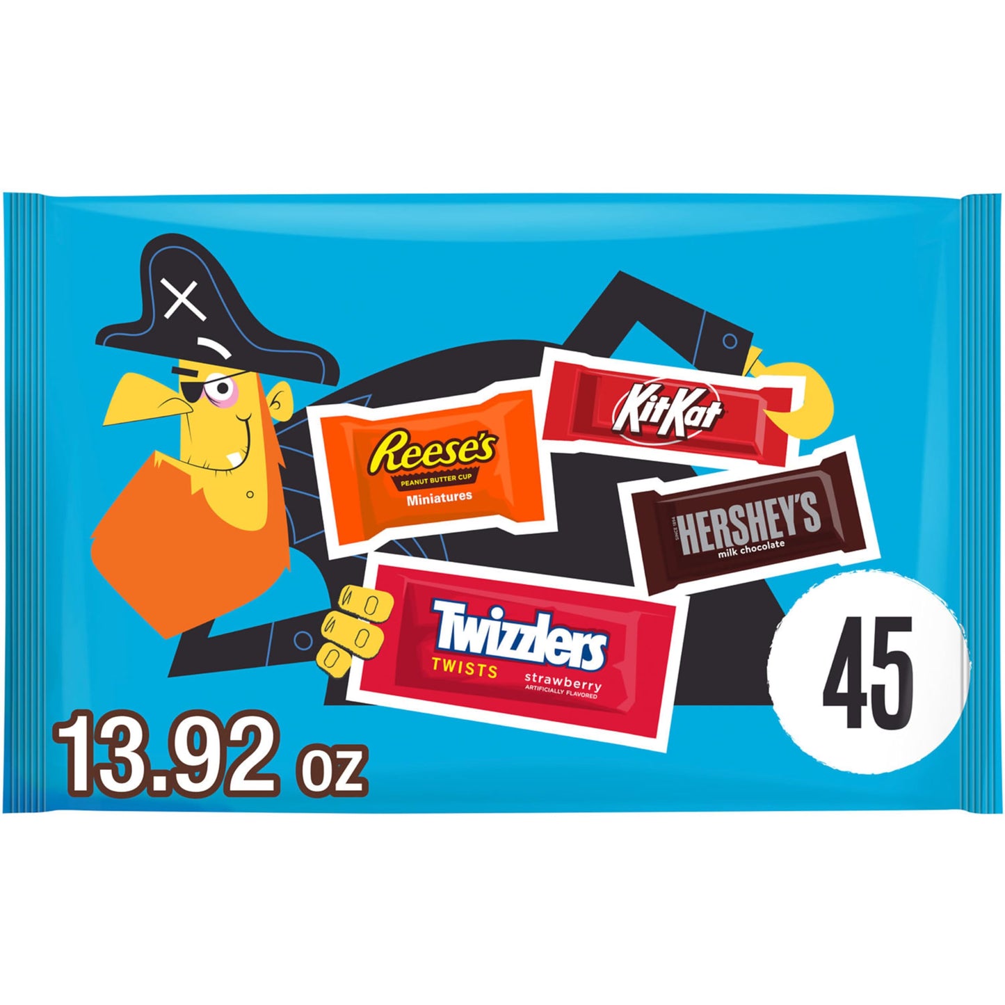 HERSHEYS Miniatures Assorted Flavored Halloween Candy Bag 13.92 oz (45 Pieces)
