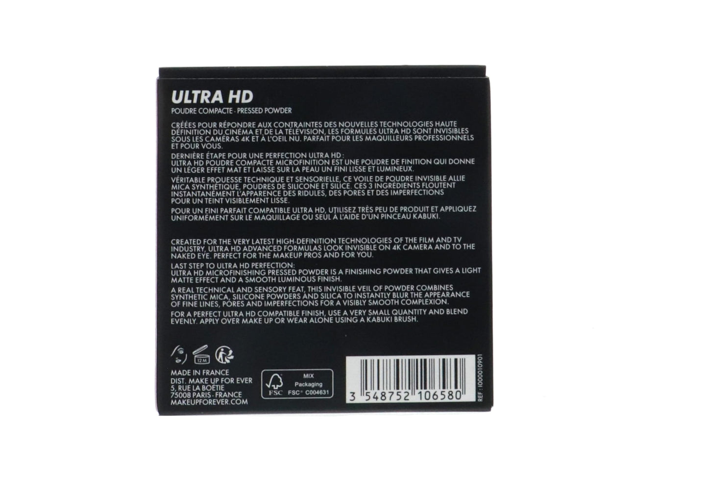 Ultra HD Pressed Powder - 1 Translucent by Make Up For Ever for Women - 0.29 oz Powder