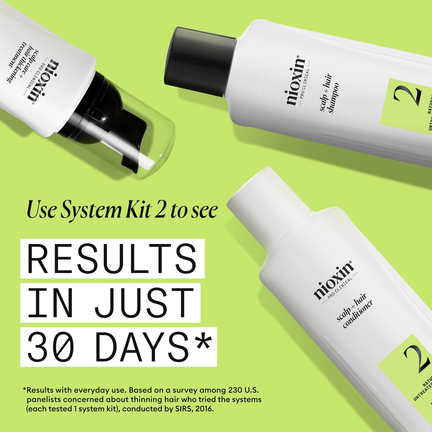 Nioxin Scalp + Hair Thickening System 2 Leave on Treatment, For Natural Hair with Progressed Thinning, 6.8 oz (Packaging May Var