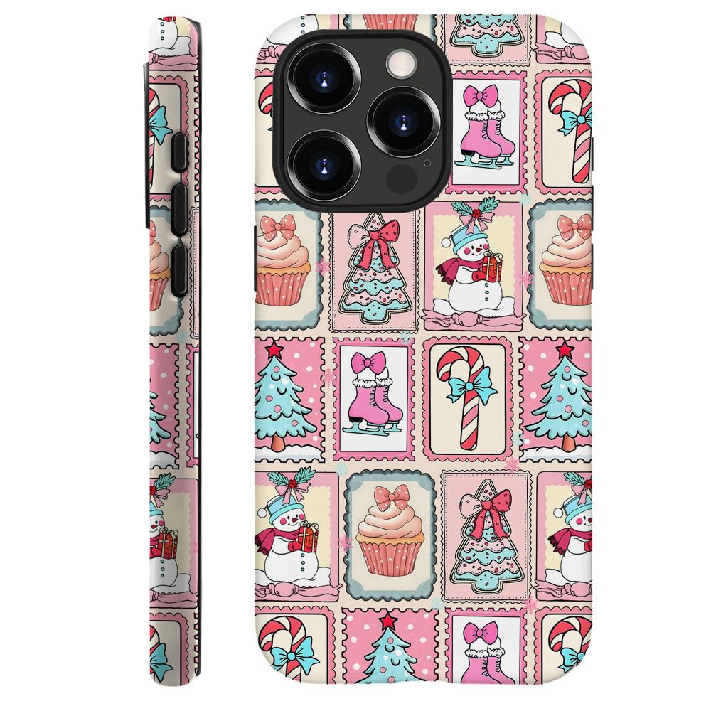 DAIZAG Case Compatible with iPhone 13 Pro,Durable Shock Protection Cover for Girl Women,Christmas Tree Cute Snowman