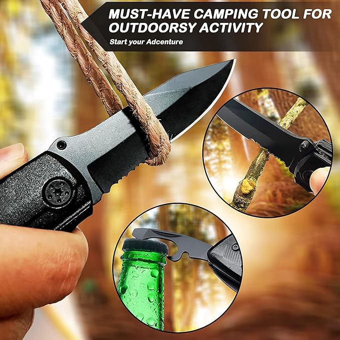 Multitool Pocket Knife for Men, Christmas Stocking Stuffer, Gifts for Boyfriend, Him, Husband, Dad, Multi Tool Tactical Plier With Nylon Sheath, LOVE