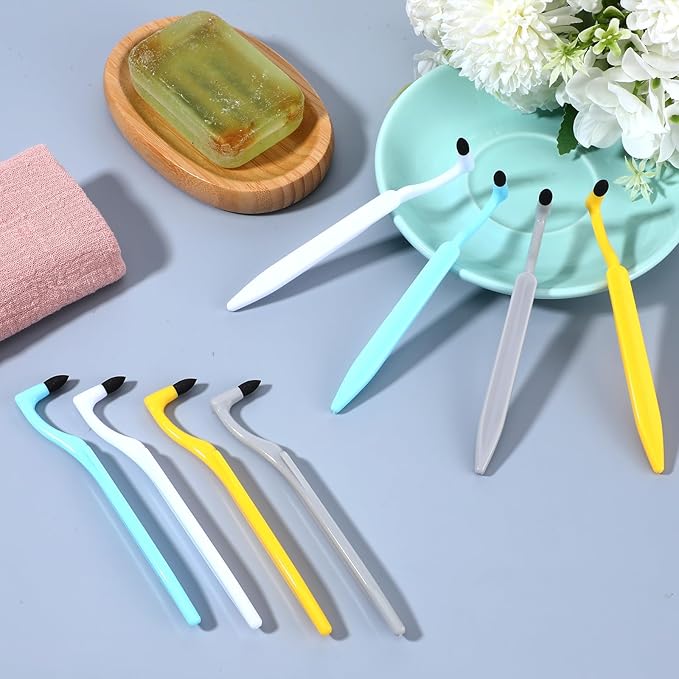 8 Pcs Tooth Stain Eraser Tartar Polisher Stain Removers Dental Plaque Tartar Eraser Plaque Tool Professional Dental Picks Cleaning Professional Tools for Oral Care (lBlue White Yellow Gray)
