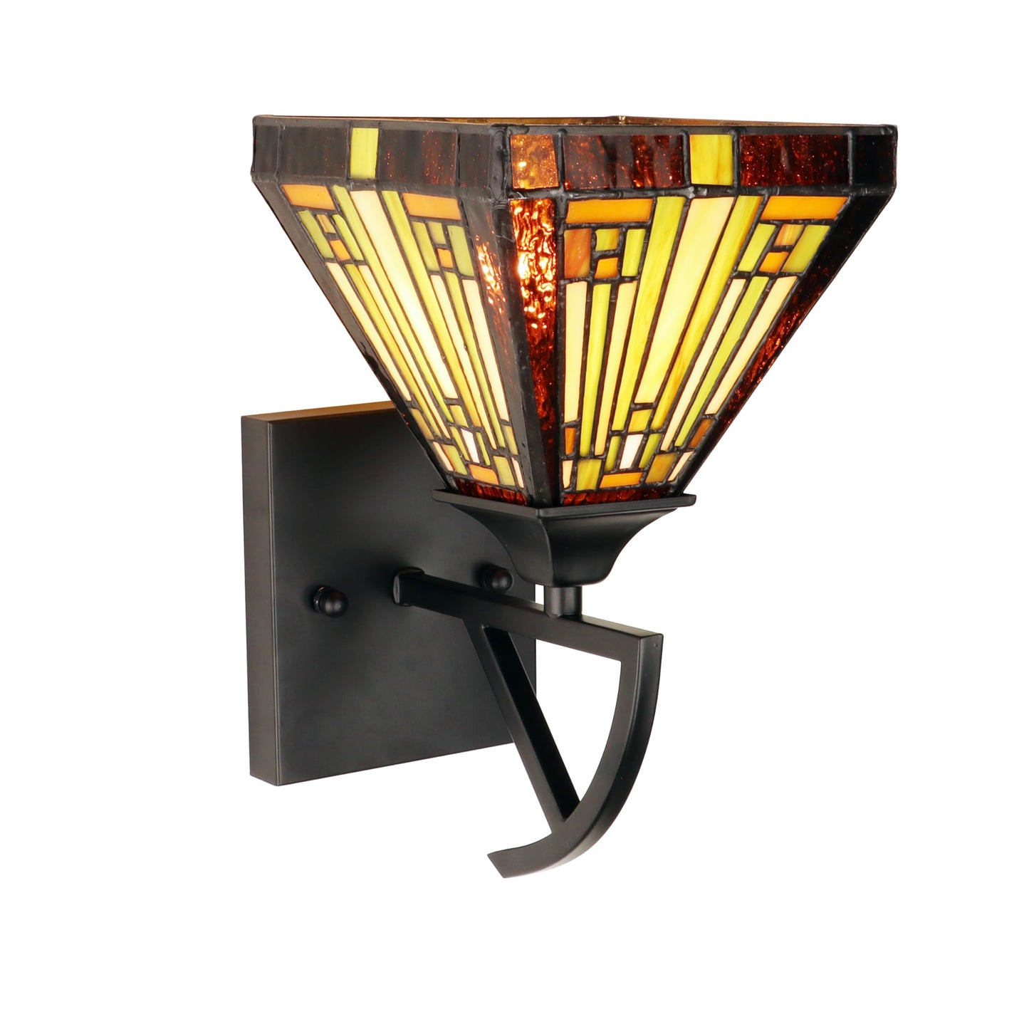 Chloe Lighting Innes Wall Sconce, 1-Light, Blackish Bronze Finish, 6in Shade, Multicolor, Model CH33359MR06-WS1