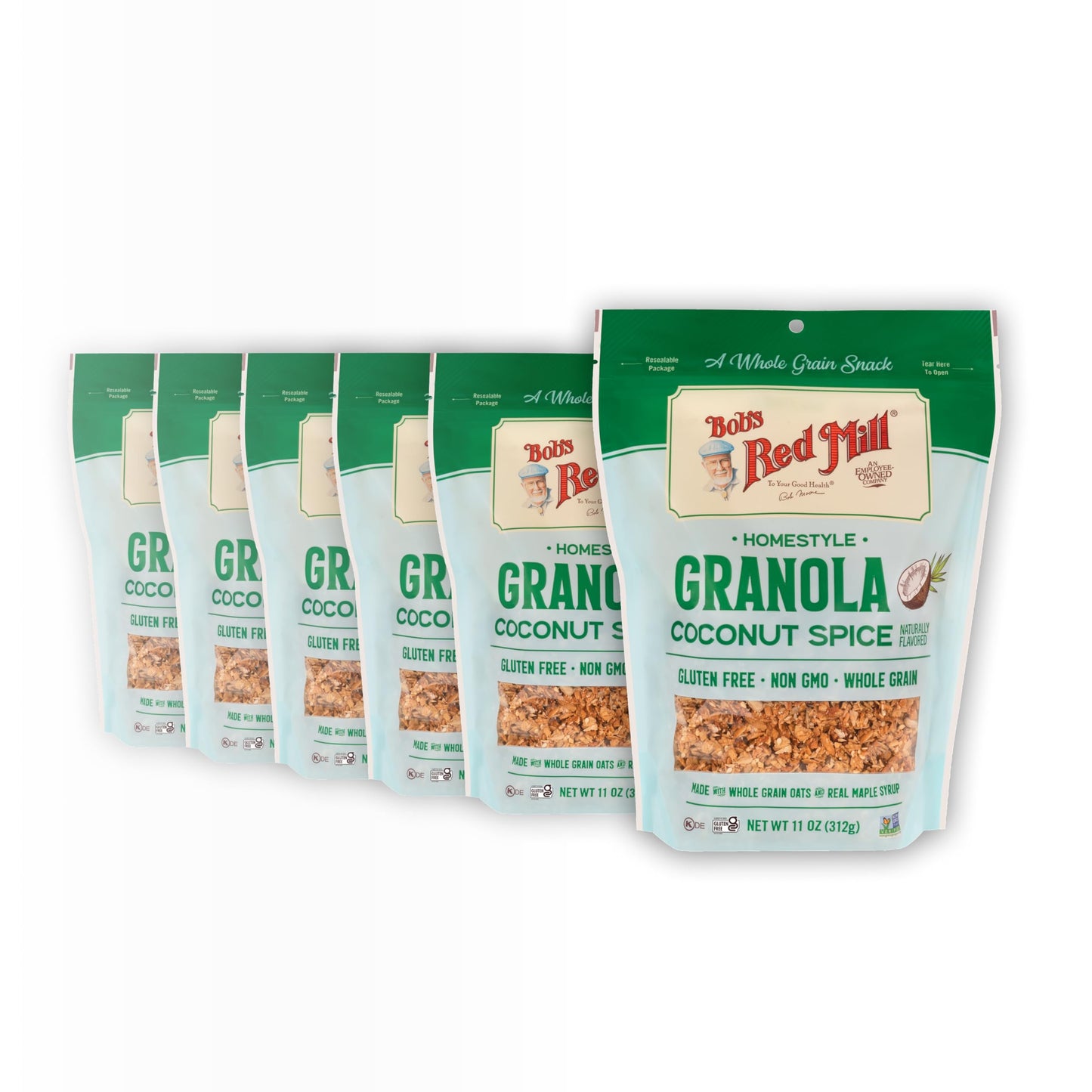Bob s Red Mill Coconut Spice Granola, 11oz (Pack of 6) - Non GMO, Whole Grain, Kosher