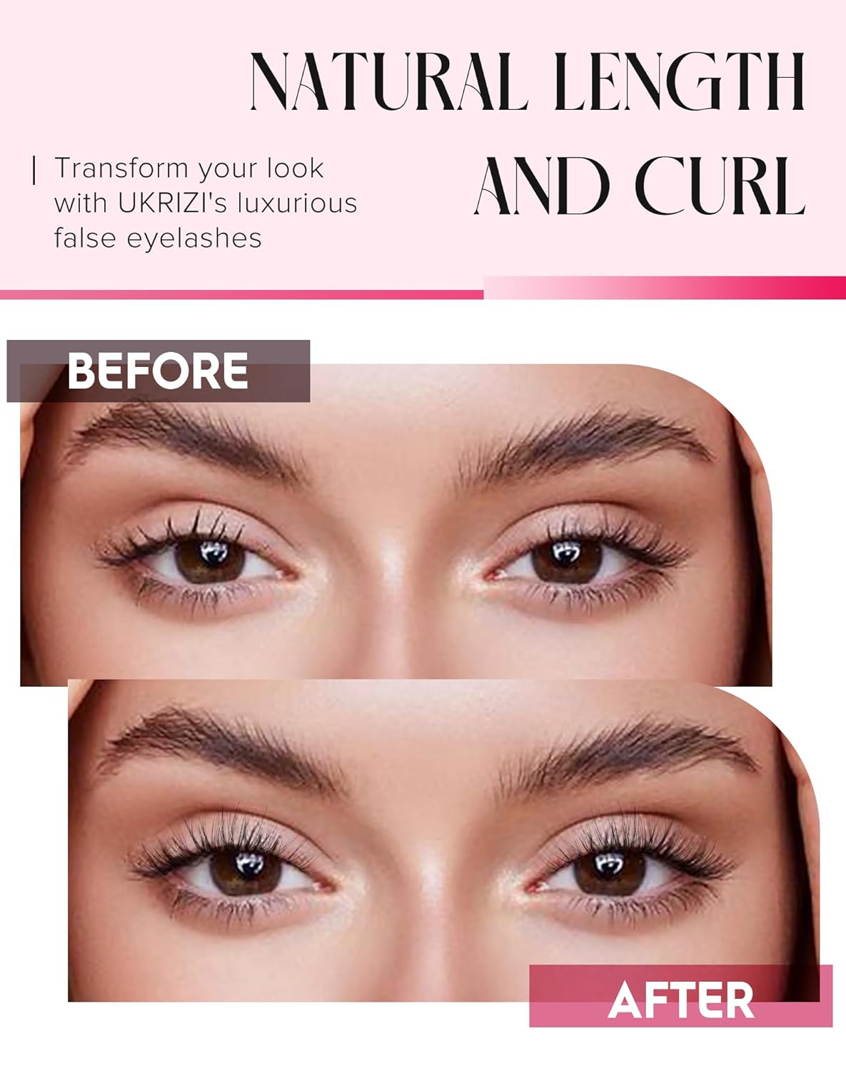 Natural Lashes False Lashes False Eyelashes Wispy Lashes Natural Eyelashes Wispy Eye Lashes Clear Band Lashes UP15