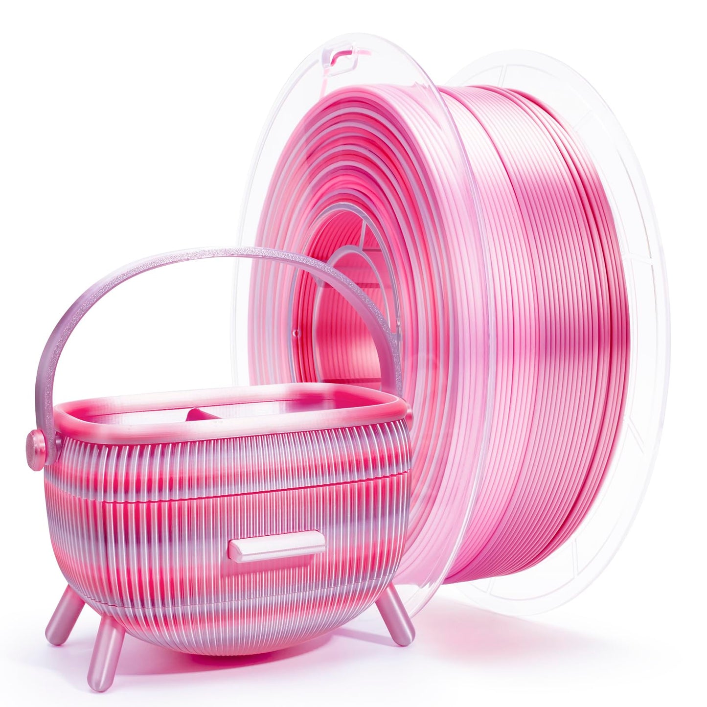ZIRO 3D Printer Filament, Fast Color Gradient Shiny PLA, Glossy Color Change by Length PLA, Fit Most FDM Printers, Dimensional A