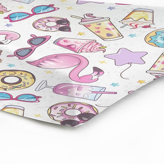 Boho Surfing Summer Beach Changing Pad Covers for Boy Girl 32''x16'' Coconut Tree Surfboard Bus Tropical Floral Leaves Wave Fitted Change Table Pad Mats Soft Cradle & Bassinet Sheets (Pink, one Size)