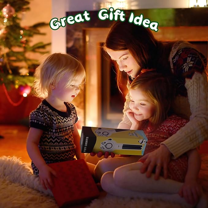 TOLYS Panda Kids Flashlight – Rechargeable LED Torch with 8 Color Modes, USB-C, Fun Flashlight for Boys & Girls, Perfect for Parties, Camping & Outdoor Adventures