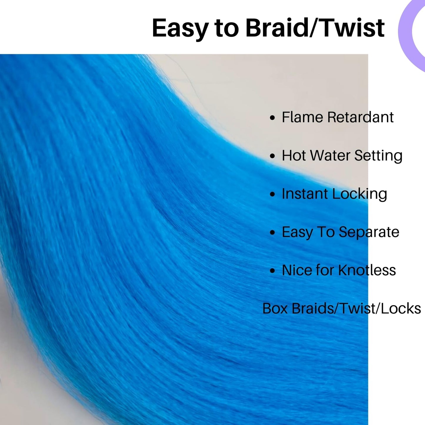 Kids Braiding Hair Pre Stretched Light Blue 16 Inch Short Synthetic Blue Box Braids Hair for Braiding