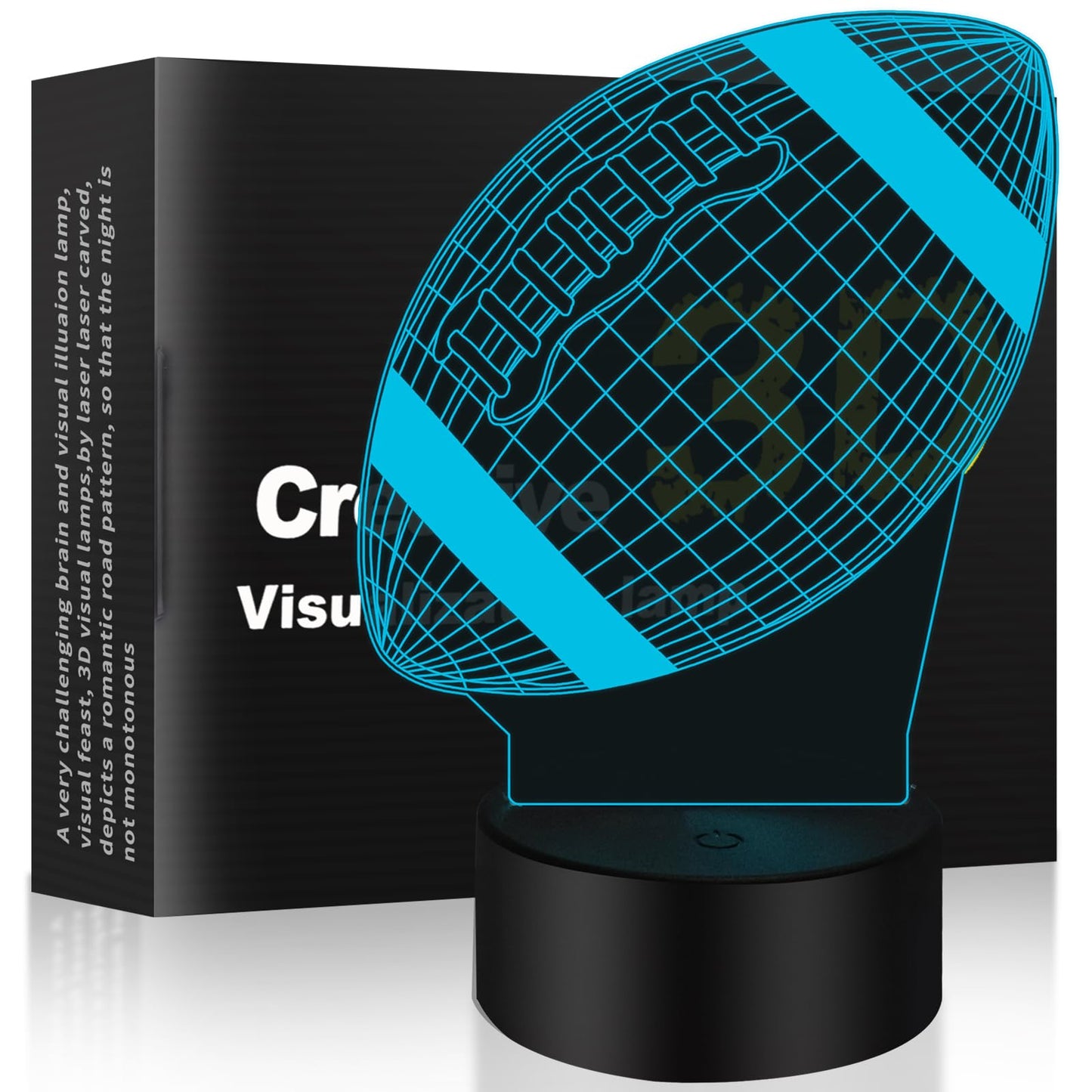 Ciyfve 3D Night Lamp - Football Design, 7 Colors, Touch Switch, Acrylic & ABS, USB Powered, Perfect for Room Decor & Christmas Gift