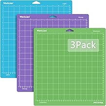 WORKLION Cutting Mat 12x12 for Cricut: Cricut Explore One/Air/Air 2/Maker Gridded Adhesive Non-Slip Durable Mat for Sewing...