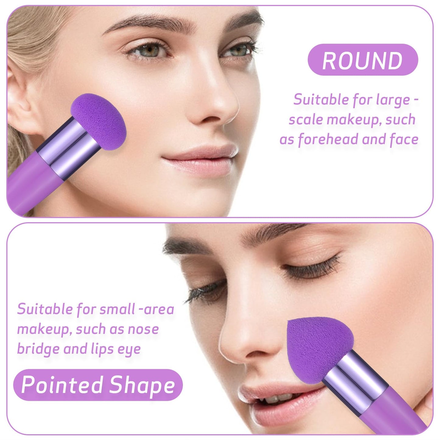 Sibba Makeup Brushes 3 PCS Powder Puff Beauty Blender Blending Sponge Coloring Concealer Applicator Foundation Setting Face Cosm