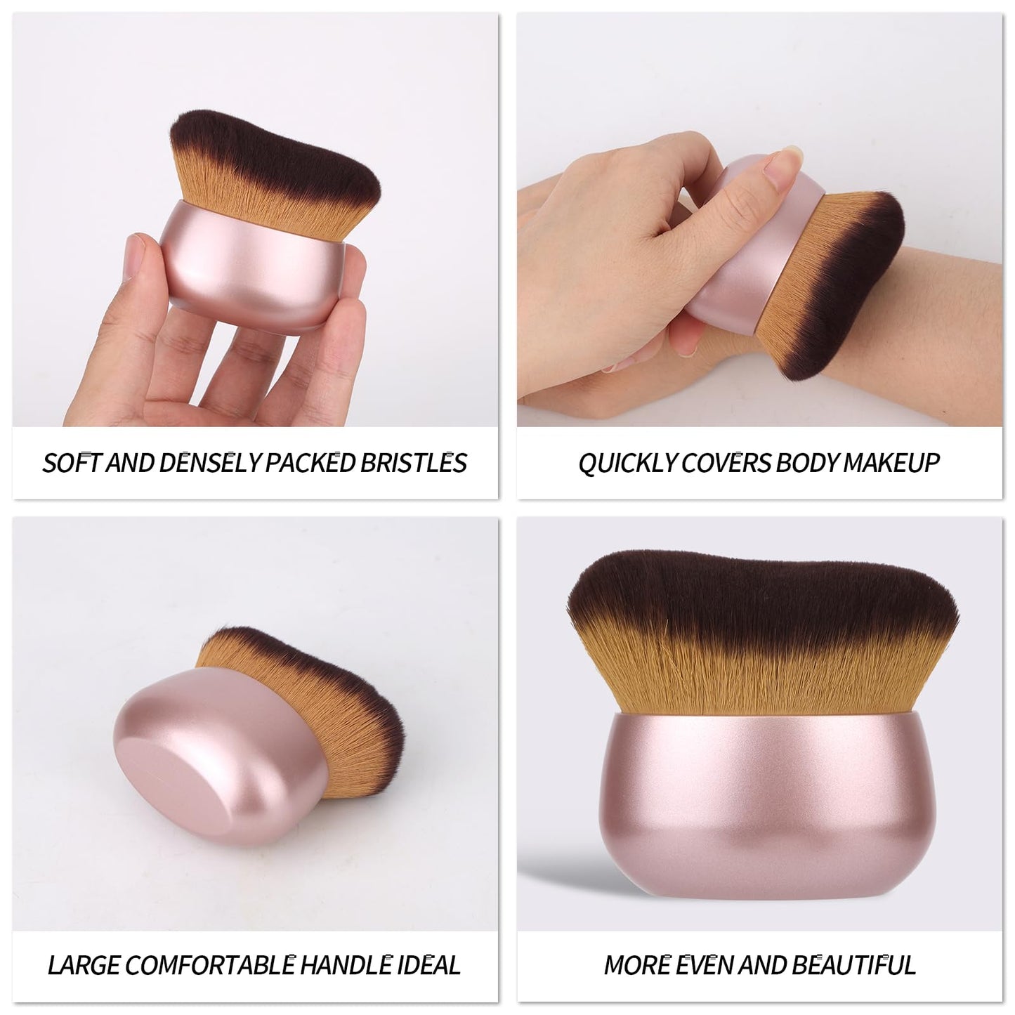 Body Makeup Brush for Self Tanner, Large Self Tanning Applicator Tan Brush Provides Even Application for Face Neck Back Legs, We