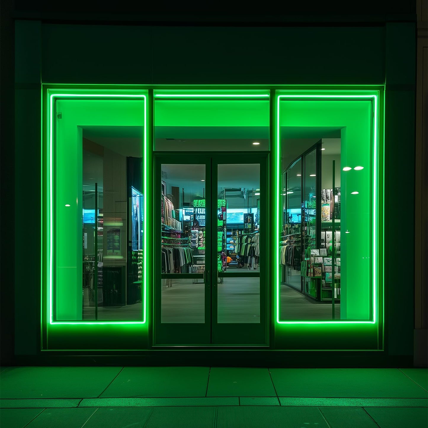 Gzbtech Flexible Led Neon Rope Lights 33Ft Ac 110-120V Waterproof Strip Light 120 Leds/M Cuttable Connectable Neon Lighting For Indoor Outdoor Home Decor/Commercial Building Use-Green 10M