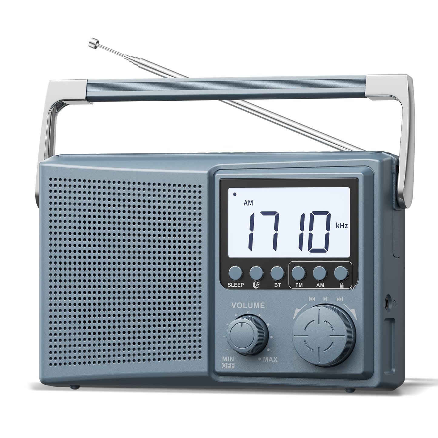 LEOTEC AM FM Radio with Bluetooth,Portable Radio Strong Reception,Plug in Wall,Battery Operated,10 White Noise Sounds,Digital Sl