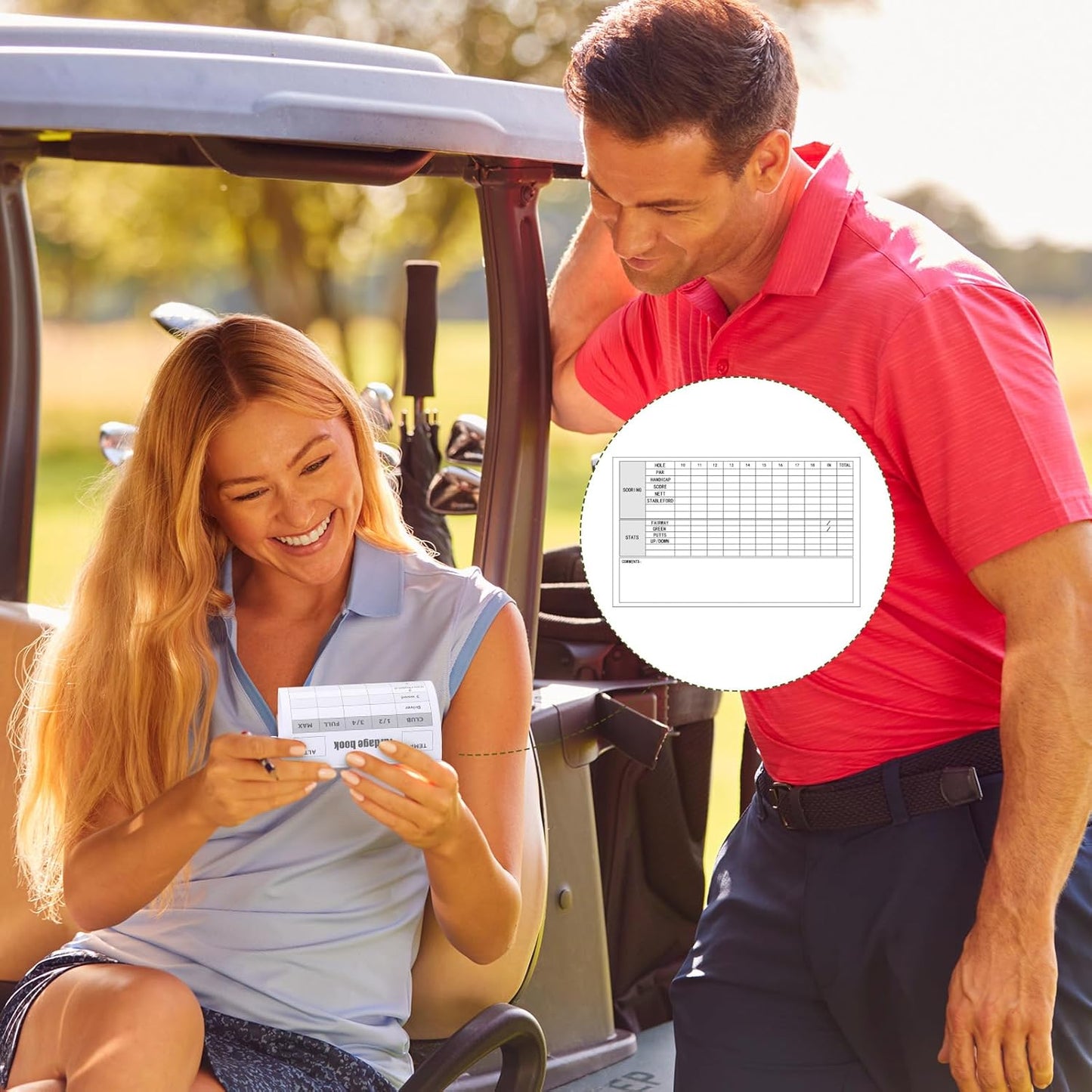 Glenmal 8 Pcs Golf Yardage Book with Golf Scorecard Book Notebook Pocket Size, Journal, Log Book, Score Book, Notepad for Golfers Men Women Golfing Game Scorebook Supplies