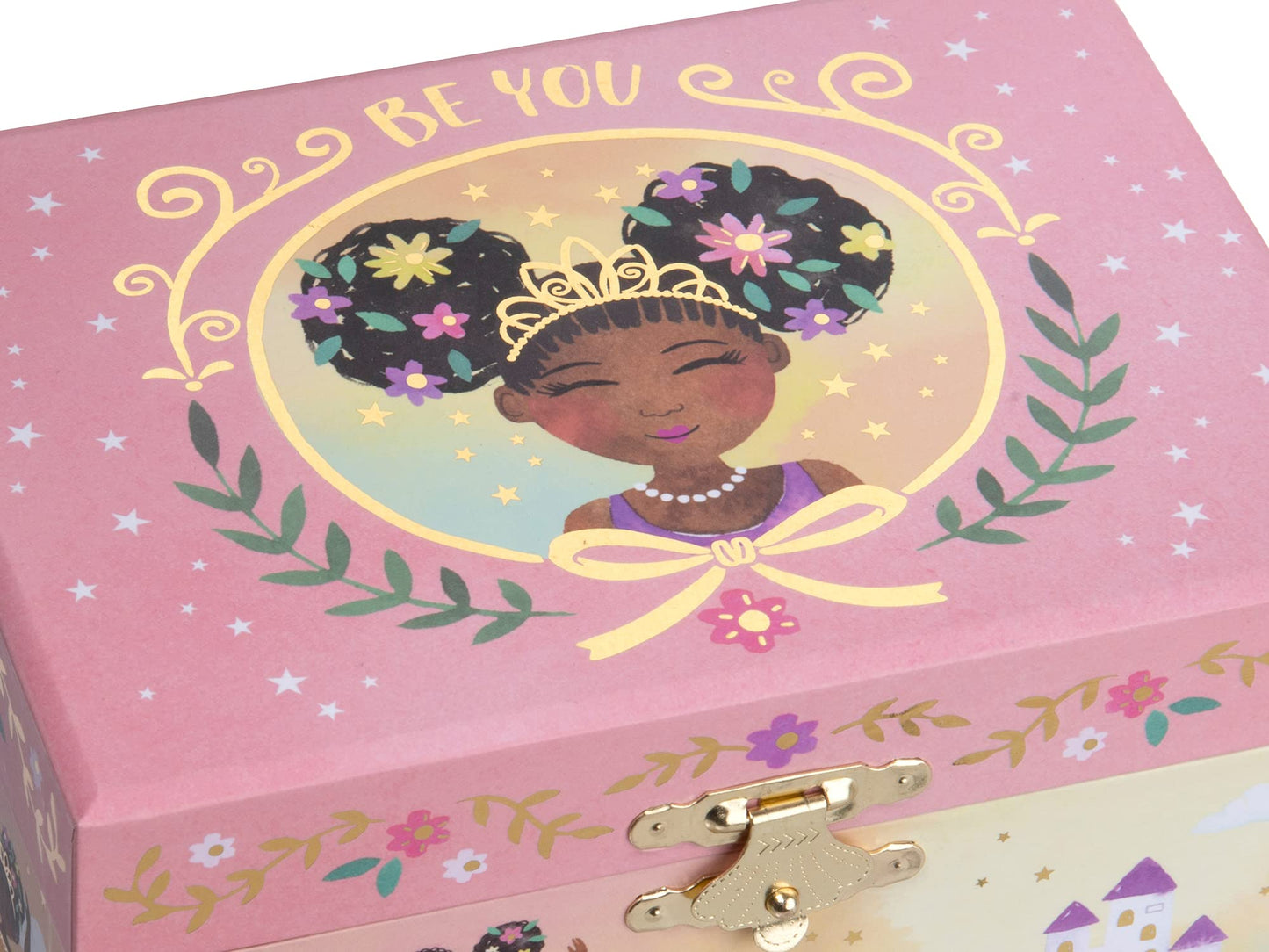 Jewelkeeper Jewelry Box for Girls - 2-Drawer Music Box with Little Queen Ballerina Dancing to Swan Lake, Cute Pink Design, Keeps