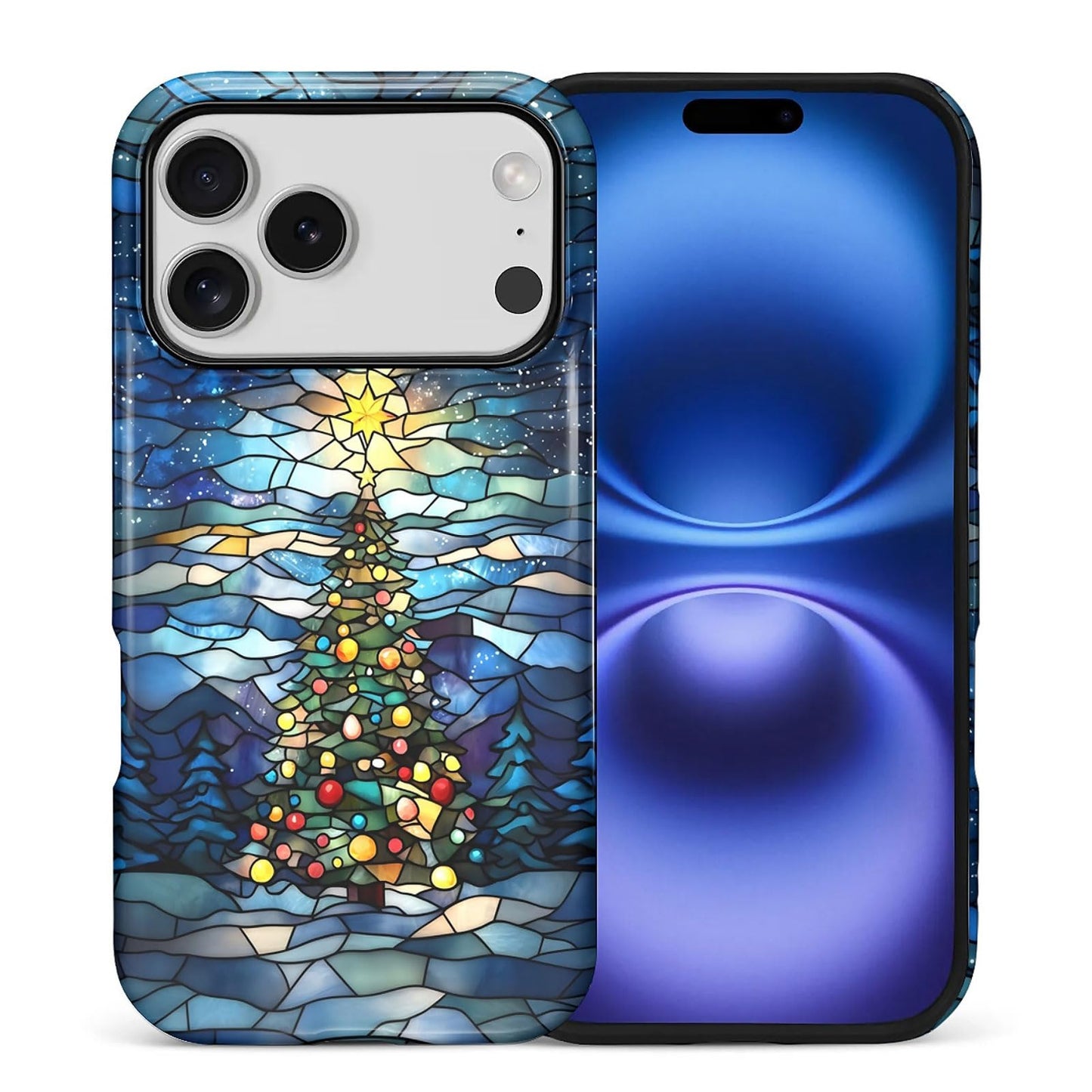 Goodsprout for iPhone 17 Pro Case,Hybrid 2-Layer Hard Shell + Silicone Protective Case -Resistant Shockproof- Christmas Tree Sta