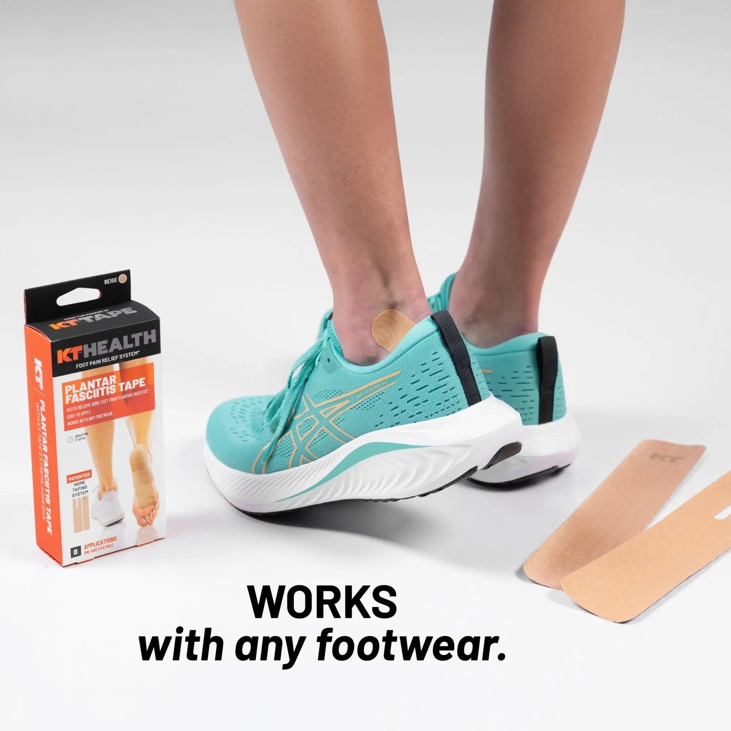 KT Tape, Plantar Fasciitis Tape, Foot Soreness Relief System, 8 Applications