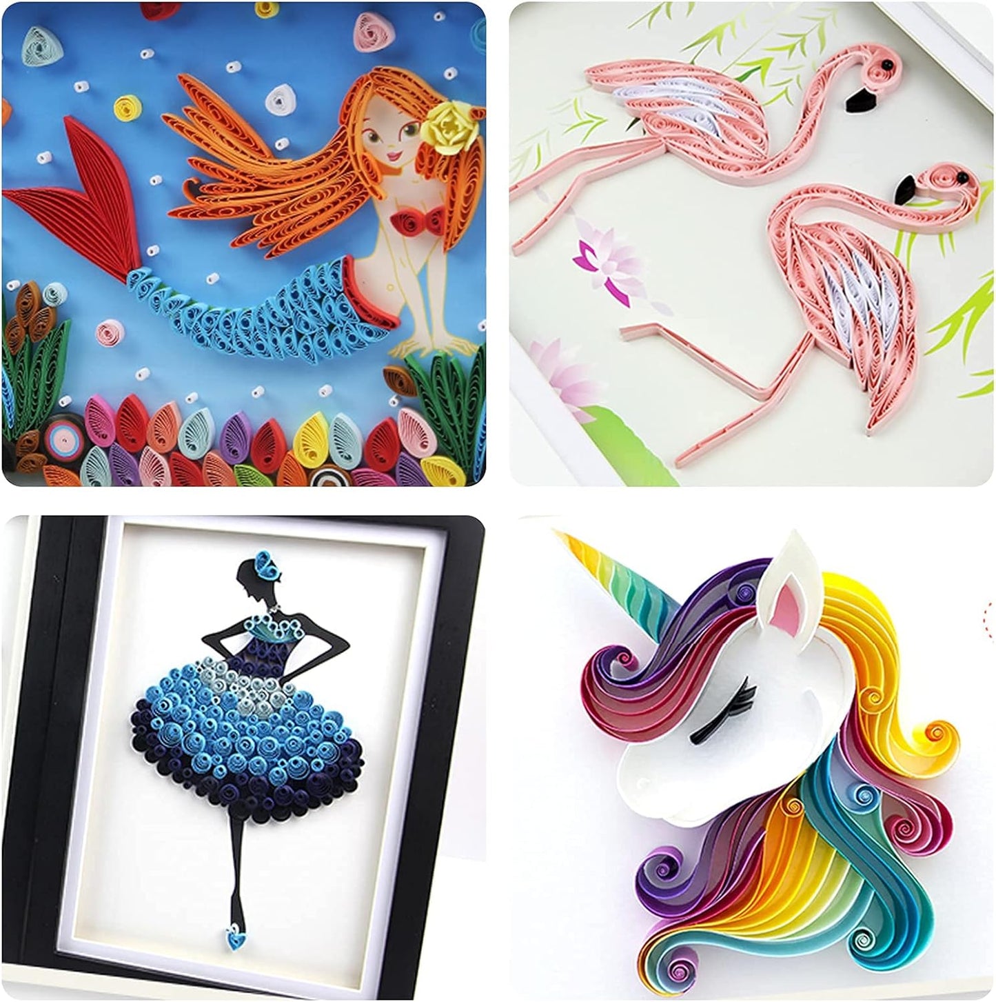 Zorfeter 9 Sets Multi-Color Quilling Paper Strips Kits 900 Strips 42 Colors, 5mm Width, 15" Length