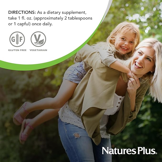 Natures Plus Source of Life Prenatal Liquid, Tropical Fruit - 30 fl oz - Multivitamin & Mineral Supplement - Nutritional Support During Pregnancy - Gluten Free, Vegetarian - 30 Servings