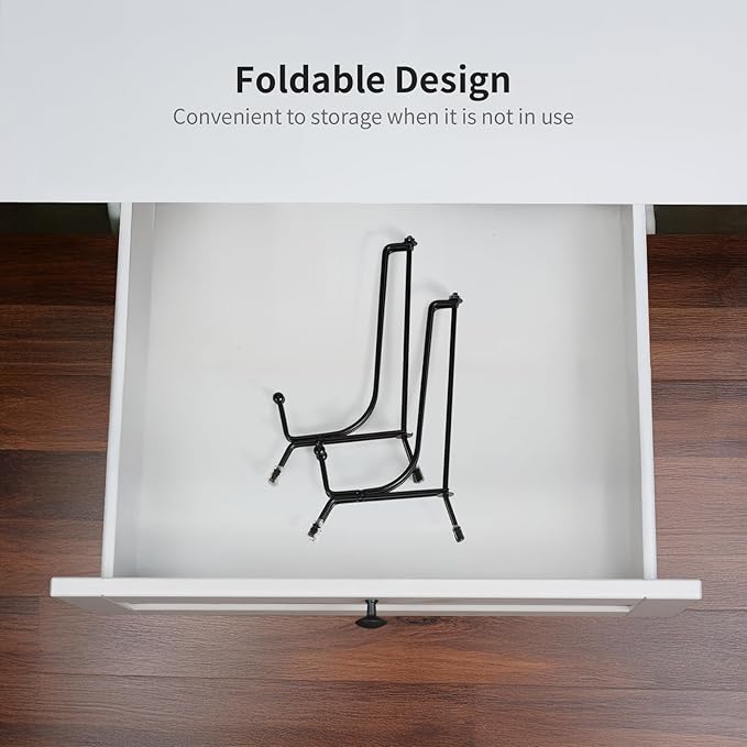2 Pack Improved Anti-Slip Plate Stands, 6 Inch Black Iron Display Stands for Frames, Pictures, Photos, Books, Decorative Plates and Artworks