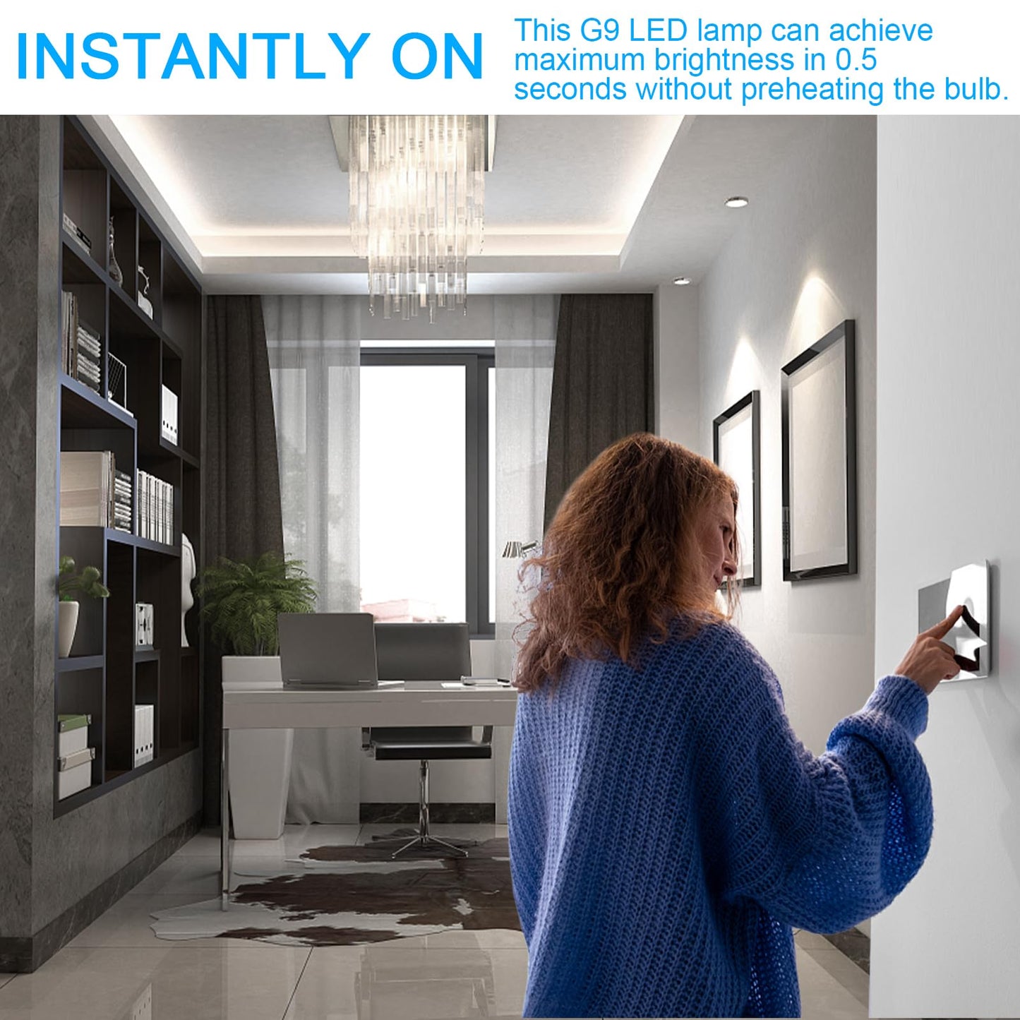 Dumiloo G9 Led Bulb 6W 60W Halogen Equivalent 4000K Natural White High Brightness 600Lm Ac120V T4 G9 Bulbs With Long Lifespan For Chandeliers Home Lighting G9 Bi-Pin Ceramic Base Non-Dimmable 6 Pack