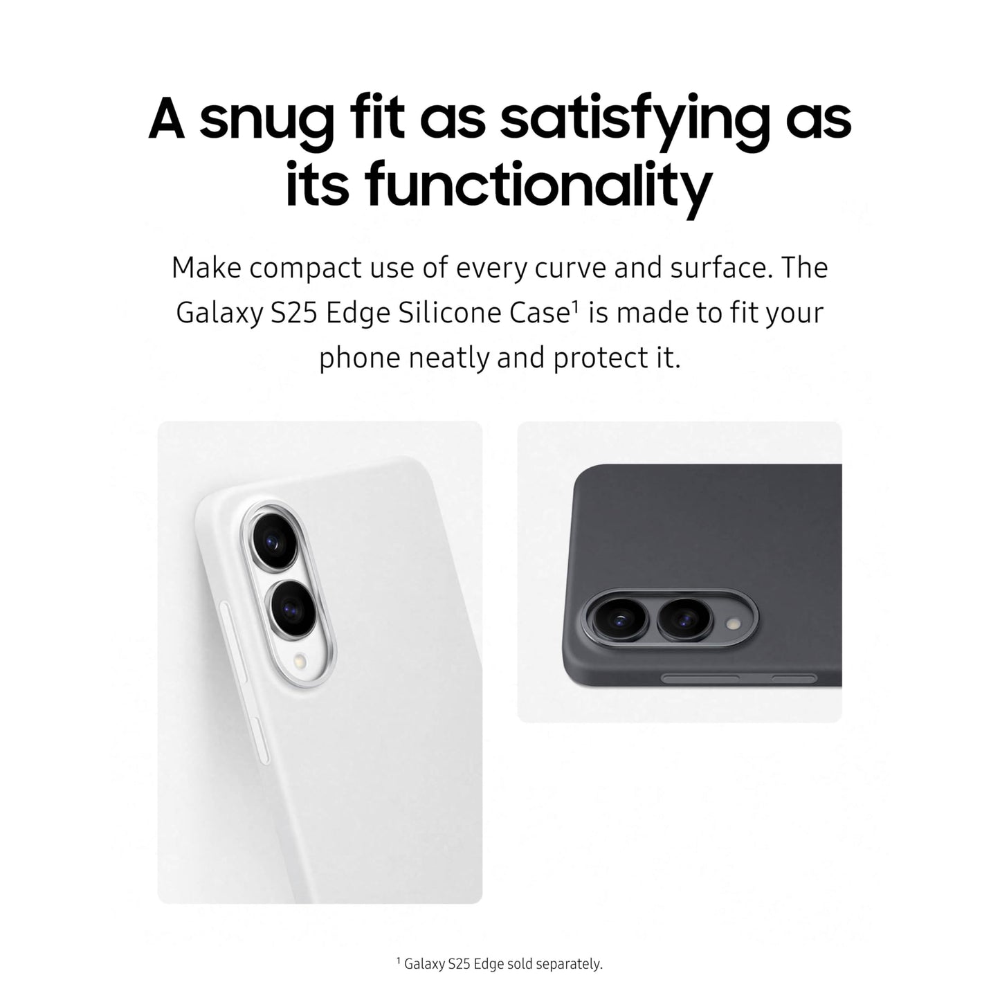 Galaxy S25 Edge Silicone Phone Case, Protective Cover, Smooth Grip, Soft And Sleek Design, Seamless Fit, Ef-Ps937Cjegus, Light G