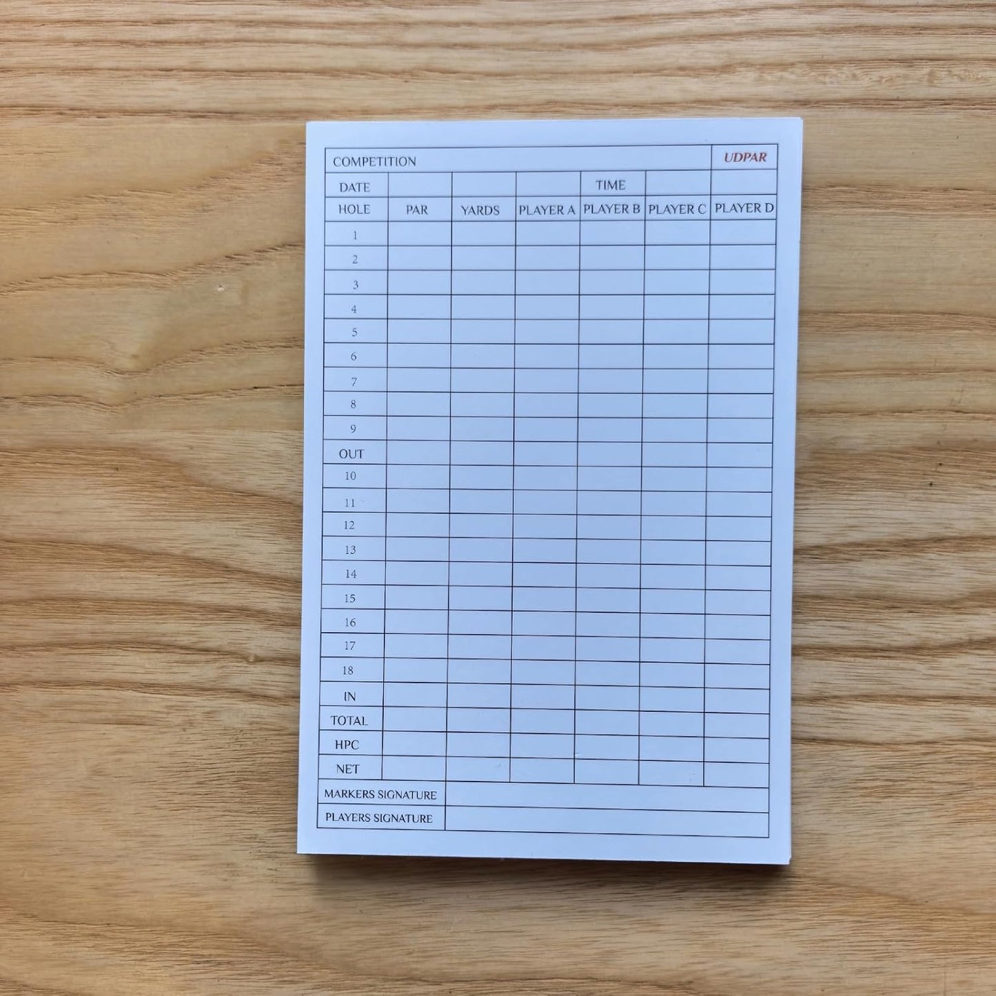 Golf Scorecard Holder (6 Colors - Premium Vegan Leather) | Yardage Book (4-Pack, Waterproof Stone Paper) | Scorecards (20-Pack White Cardstock) – Idea Gift for Golfers