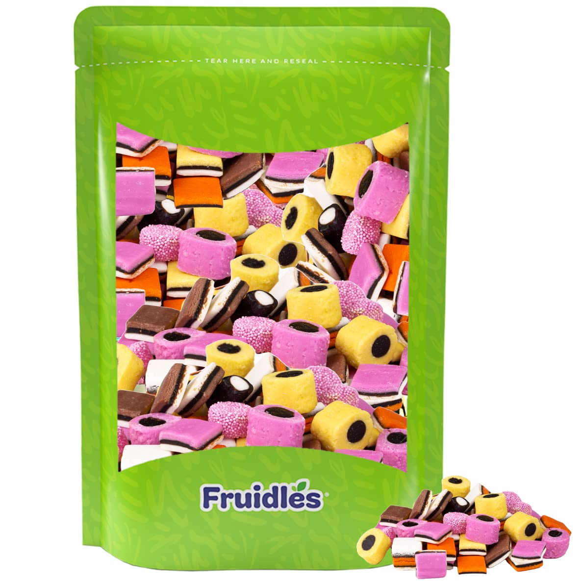 Fruidles English Style Allsorts Licorice Allsorts Gummies, Non-GMO (2 Pounds)