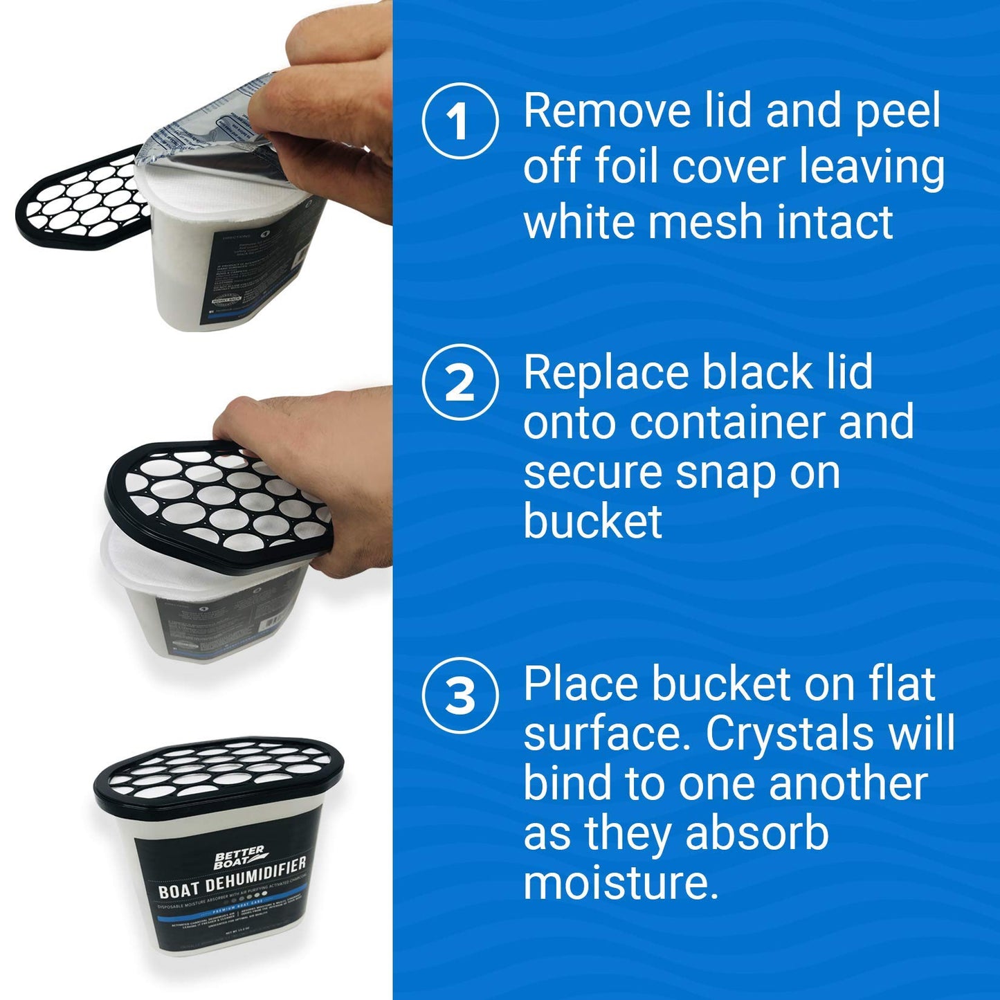 Moisture Absorber And Boat Dehumidifier, Charcoal Odor Remover For Damp Smell And Humidity, Unscented And Fragrance-Free, 1 Pack