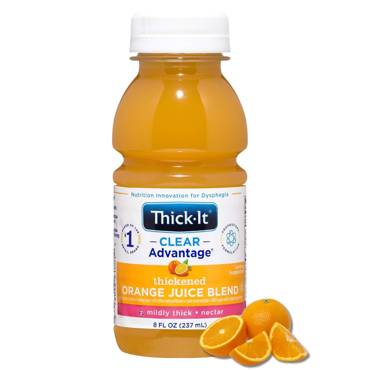 Thick-It Clear Advantage Mildy Thick Orange Juice, Nectar Consistency, Ready-to-Drink, Digestible Swallowing Aid, Hydration on t