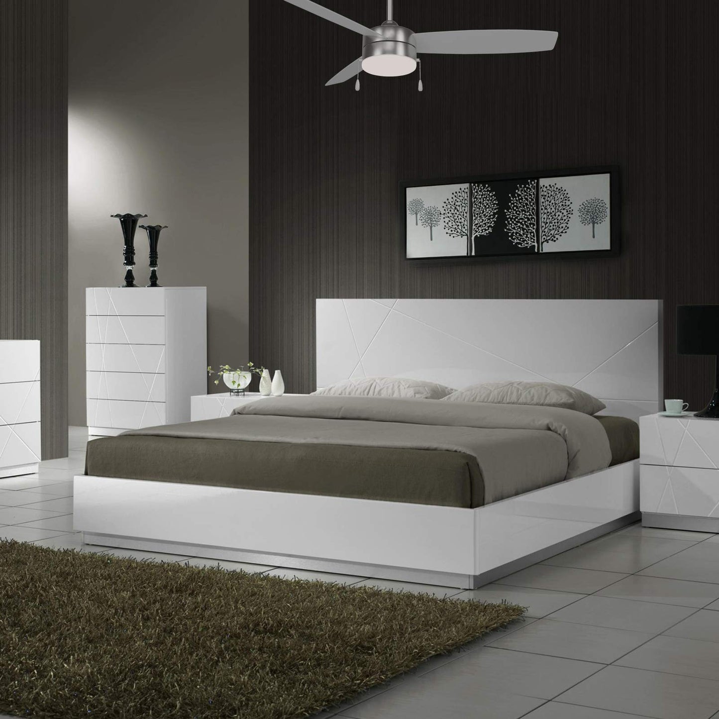 Minka-Aire F670L-Bn/Sl Airetor Iii 54 Ceiling Fan With Led Light And Pull Chain In Brushed Nickel Finish