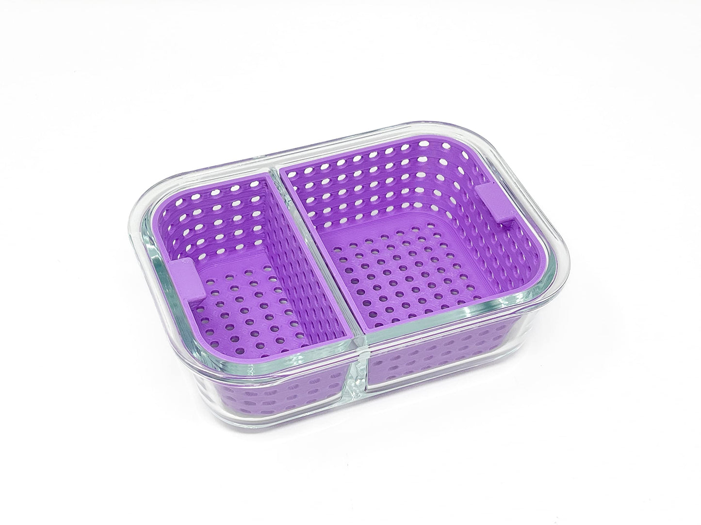 Dual Dunk Iso Soak Cleaning Station (Small, Purple)