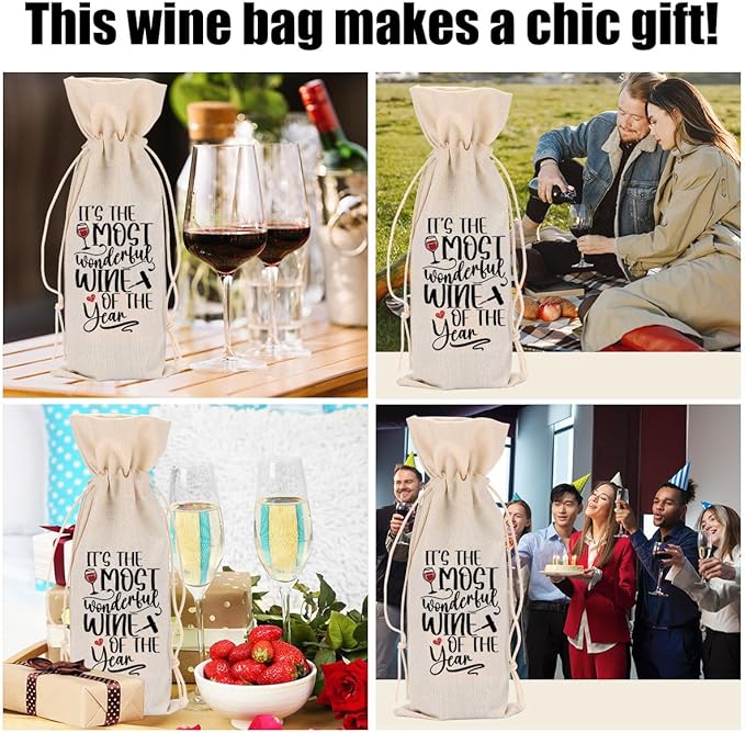 Funny Wine Quotes Wine Bag Wine Tasting Party Supplies for Wine Lovers Women Men Auntie Groom Friend Christmas Birthday Wedding Bachelorrette Party Wine Bags