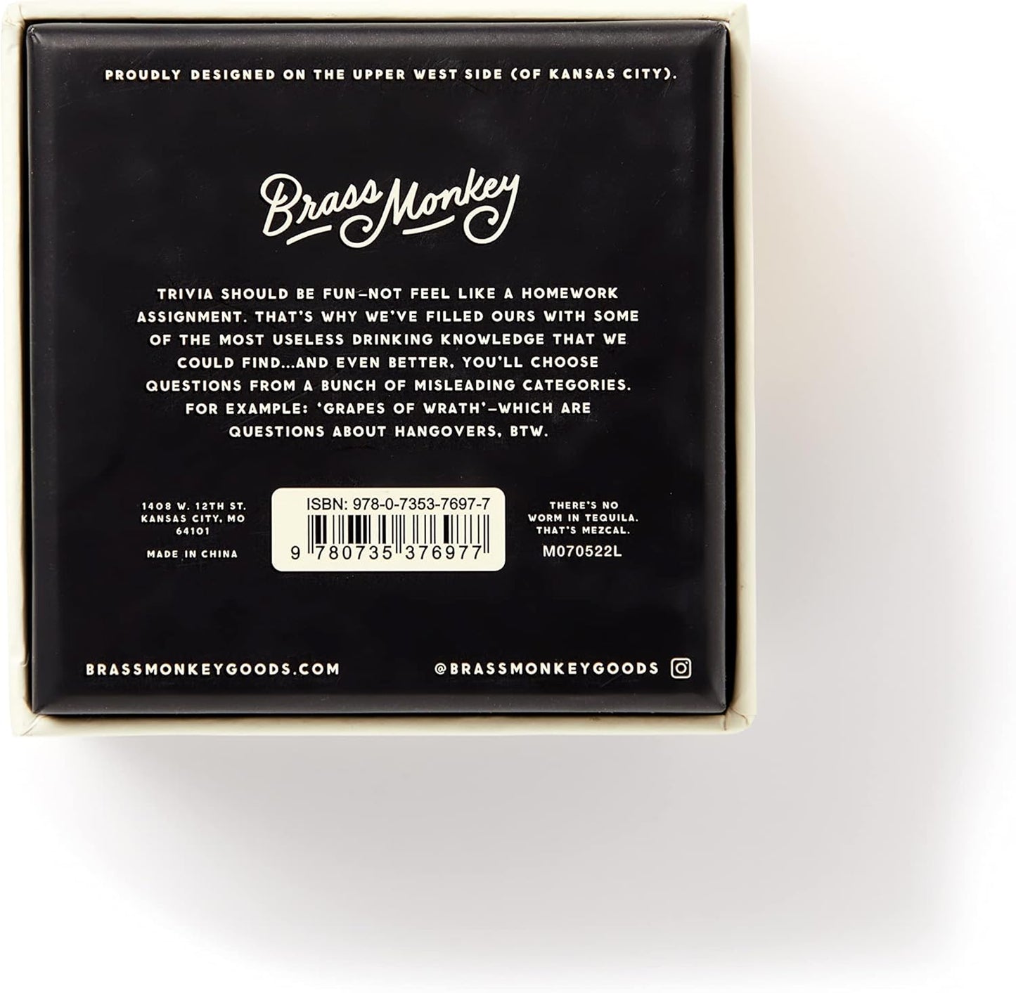 Brass Monkey Trivial Drinking – Trivia Card Game Set with 200 Unique Questions About Random Drinking Knowledge for Adults