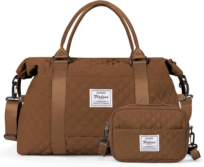 Travel Duffel Bag,Sports Tote Gym Bag,Shoulder Weekender Overnight Bag for Women
