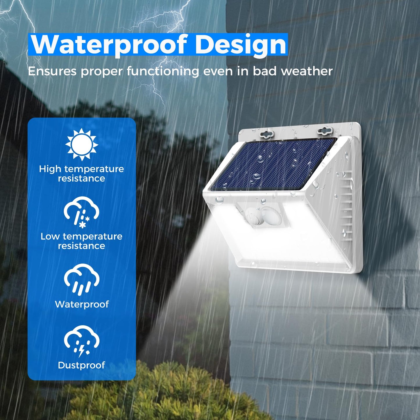 Peasur Solar Outdoor Lights, 140 LED, 3000K, Waterproof, 20 Pack, White Frame